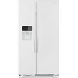 Amana ASI2575GR 36 Inch Wide 24.6 Cu. Ft. Side by Side Refrigerator with Dual Pad External Ice and Water Dispenser White Refrigeration Appliances Full