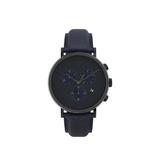 Timex Fairfield Chrono 41mm Leather Strap Navy Blue/black Watch