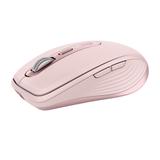 Logitech MX Anywhere 3 Compact Performance Mouse, Wireless, Pale Gray - Darkfield - Wireless - Bluetooth/Radio Frequency - 2.40 GHz - Rose - USB - 400