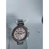 Fossil Karli Three-hand Stainless Bq3182 Watch Silver With Pink Mother