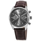 Tag Heuer Carrera Chronograph Grey Dial Brown Leather Strap Men's Watch CBN2012.FC6483 CBN2012.FC6483