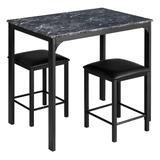 Goplus Black Contemporary/Modern Dining Room Set with Rectangular Table (Seats 220) | HW57058BK