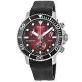 Tissot Seastar 1000 Chronograph Red Dial Black Rubber Strap Men's Watch T120.417.17.421.00 T120.417.17.421.00
