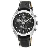 Tissot PR 100 Black Chronograph Dial Leather Strap Men's Watch T101.417.16.051.00 T101.417.16.051.00