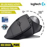 Logitech Mx Ergo Plus Wireless Palm Support Trackball Mouse