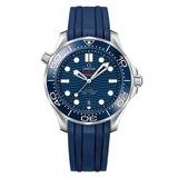 Omega Seamaster Diver Men's Blue Rubber Strap Watch