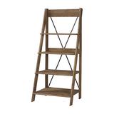 Lisa Small Space Collection 4-Shelf Standard Bookshelf, One Size , Brown