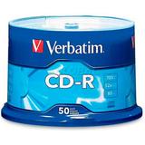 Verbatim CD-R Discs, 94691, 52x, 700MB/80Min, Branded, Spindle, 50/Pk
