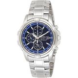 Seiko Men's Ssc141 Stainless Steel Solar Watch With Blue Dial