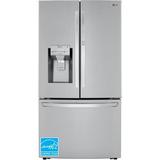 LG LRFDS3016S 30.0 CuFt Smart French Door Refrigerator In PrintProof Stainless Steel With Craft Ice Dual Ice Maker
