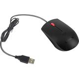 Lenovo Fingerprint Biometric USB Mouse - Optical - Cable - Black - USB - 1600 dpi - Scroll Wheel - Symmetrical