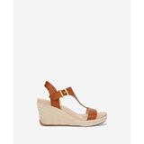 Reaction Kenneth Cole | Card T-Strap Espadrille Wedge Sandal in Tan, Size: 8.5 by Kenneth Cole