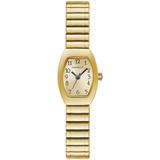 Ladies' Caravelle by Bulova Gold-Tone Expansion Watch with Tonneau Champagne Dial (Model: 44L261)