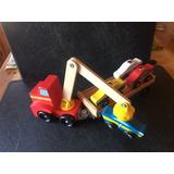 Melissa & Doug Magnetic Car Loader Wooden Toy Set Used Complete