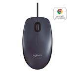 Logitech B100 Optical Wired USB Mouse, Black (910-001439)