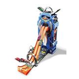 Mattel Hot Wheels Mega Garage Playset with 1 Car, Blue, 5-8 years old (FTB68)