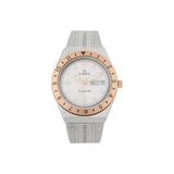 Timex 36 mm Q Timex Stainless Steel Rose Gold Two-Tone Case