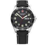 Victorinox Swiss Army Fieldforce Black Dial Black Leather Strap Mens Watch 241846 RRP £299