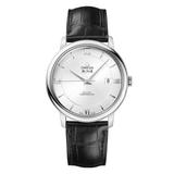 Omega De Ville Men's Black Leather Strap Watch