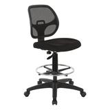 Office Star Products Work Smart DC Icon Black Transitional Ergonomic Adjustable Height Swivel Upholstered Drafting Chair | DC2990