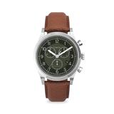 Waterbury Traditional Stainless Steel & Leather Chronograph Watch
