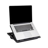 Mind Reader Adjustable 8-Position Laptop Desk, 2 3/16"H x 14 3/4"W x 11 1/4"D, Black