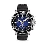 Tissot Seastar 1000 Blue-Dial & Black Rubber Strap Chronograph, 45.5mm