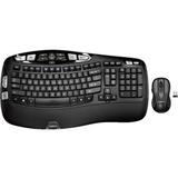 Logitech 920-002555 MK550 Wireless Wave Keyboard and Mouse Combo, Black