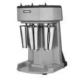 Waring Commercial Heavy-Duty Drink Mixer 16 oz. 3-Speed Stainless Steel Blender Silver with Triple-Spindle, Timer, 3-Cups Included