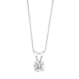Effy® 14K White Gold Lab Grown Diamond Pendant (With 1 Ct. T.w. Center Size), 16 In