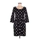 Betsey Johnson Casual Dress - Sheath: Black Polka Dots Dresses - Women's Size 6