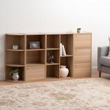 Latitude Run® Small Space Bookshelf 3-Tier Corner Curved Bookshelf Storage Box Wood in Brown, Size 34.63 H x 11.43 W x 11.43 D in | Wayfair