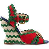 GG Buckle Sandals - Red - Gucci Heels