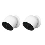 Google Nest Cam - Network surveillance camera - outdoor, indoor - weatherproof - color (Day&Night) - 2 MP (pack of 2)