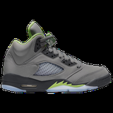 Jordan Boys Jordan Retro 5 - Boys' Grade School Shoes Silver/Green/Grey Size 04.0