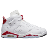 Jordan Boys Jordan Retro 6 - Boys' Grade School Shoes White/Red/Black Size 04.0