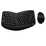 Adesso Tru-Form Media 1150 Wireless Ergo Mini Keyboard and Mouse Black