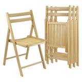 Winsome Wood Robin 4-Pc Folding Chair Set Natural Finish