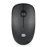 FD V8 2.4G Wireless Mute Mouse Plug & Play Slim Mice Optical Tracking Power Saving Smooth Scroll Wheel for Laptop PC (Black)