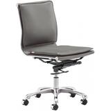 Zuo Modern Lider Plus Armless Office Chair Gray 215233