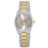 Gucci G-Timeless Silver Dial Two-Tone Steel Women's Watch YA126596 YA126596