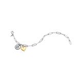 Or Paz Women's Bracelets Heart - Sterling Silver Paperclip-Chain Heart Charm Bracelet
