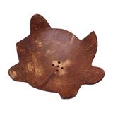 Come Clean,'Coconut Shell Soap Dish with Turtle Motif'