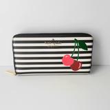 Kate Spade Bags | Kate Spade Other Bing Cherries Large Continental Wallet Clutch | Color: Blue/White | Size: Os