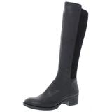 Kenneth Cole New York Womens Levon Leather Riding Boots Black 6 Medium (B M)