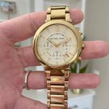 Michael Kors Accessories | Michael Kors Vintage Champagne Dial Gold Tone Stainless Steel Ladies Watch | Color: Gold | Size: Os