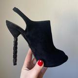 Gucci Shoes | Gucci Heel Sandals Open-Toe, Size 6.5 | Color: Black | Size: 6.5