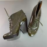 Madewell Shoes | Madewell 198 Footwear Heeled Lace Ankle Boot 8 | Color: Green | Size: 8