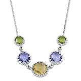 Samuel B. Collection Women's Necklaces - Gemstone & Sterling Silver Graduated Round Statement Necklace