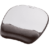 Fellowes Memory Foam Mouse Pad & Wrist Rest - Black/Silver